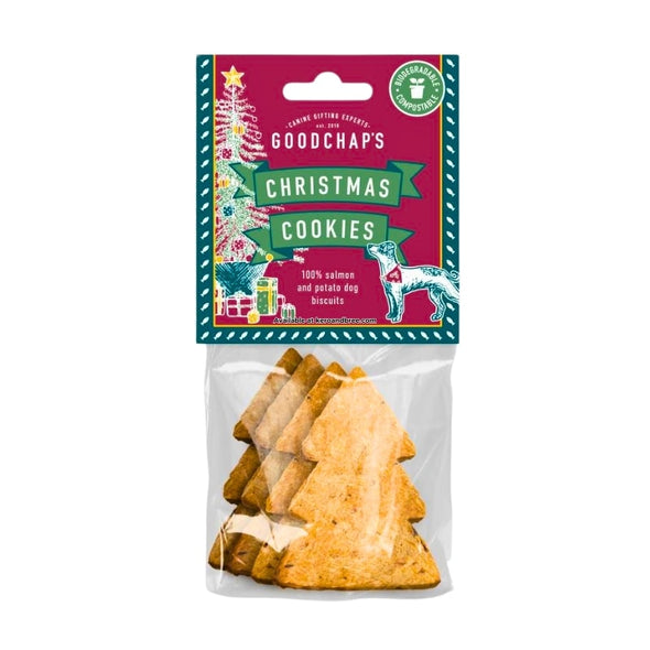 Christmas dog treats - Tree-shaped Christmas dog biscuits in packaging - Xmas gifts for dogs